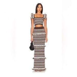 Tularosa Black and White Skirt Set